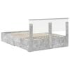vidaXL Bed Frame Concrete Grey 150 x 200 cm Engineered Wood