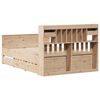 vidaXL Bookcase Bed without Mattress 160x200 cm Solid Wood Pine