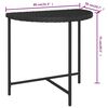 vidaXL Garden Table Black 80x50x75 cm Poly Rattan