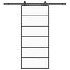 vidaXL Sliding Door with Hardware Set Black 90x205 cm ESG Glass