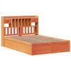 vidaXL Bed Frame without Mattress Wax Brown 140x200 cm Solid Wood Pine