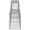vidaXL Arched Gabion Baskets 6 pcs 400x30x40/60 cm Galvanised Iron