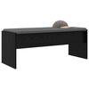 vidaXL Hall Bench with Cushion Black Oak 103 x 38 x 40 cm