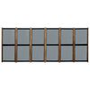 vidaXL 6-Panel Room Divider Black 420x170 cm