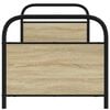 vidaXL Bed Frame Without Mattress 75x190 cm Small Single Sonoma Oak Engineered Wood