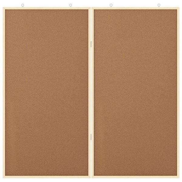 vidaXL Bulletin Board Folding Brown 100 x 100 x 1.4 cm Solid pine wood