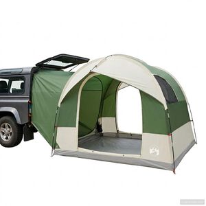 vidaXL Tailgate Tent with Rainfly Water-resistant 4-Person Green