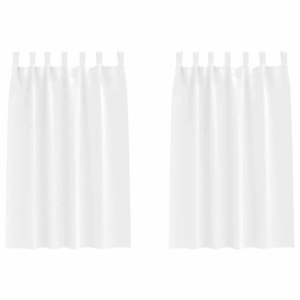 vidaXL Blackout Curtains with Rings 2 pcs Pure White 175 x 140 cm