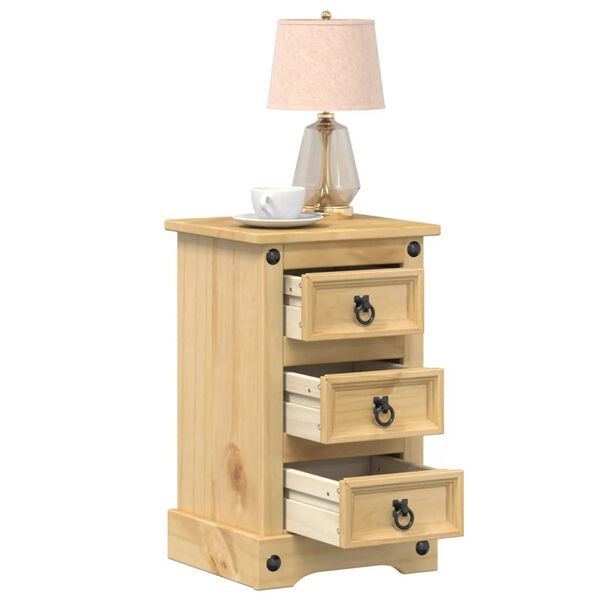 vidaXL Bedside Cabinet Corona 35x32.5x58 cm Solid Wood Pine