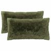 vidaXL Cushion Cover 2 pcs HEERLEN Green 40 x 70 cm PV Fleece