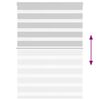 vidaXL Zebra Blind Light Grey 95x150 cm Fabric Width 90.9 cm Polyester