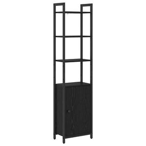 vidaXL Book Cabinet Black Oak 40 x 24 x 161 cm Engineered Wood
