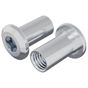 vidaXL Lock Nut 2 pcs Nickel M6 x 15 mm Steel