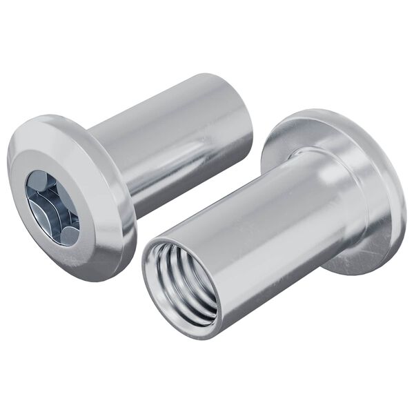 vidaXL Lock Nut 2 pcs Nickel M6 x 15 mm Steel