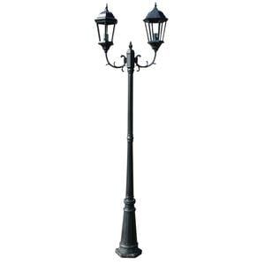 vidaXL Garden Light | Dark Green, Black | Aluminium, Glass | Large