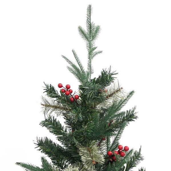 vidaXL Christmas Tree with Pine Cones Green 150 cm PVC&PE