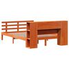 vidaXL Bookcase Bed without Mattress Wax Brown 150x200 cm King Size Solid Wood Pine