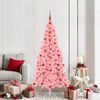 vidaXL Christmas Tree with 300 LEDs with Stand Pink 210 cm PVC