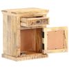 vidaXL Bed Cabinet 40x30x50 cm Solid Mango Wood and Natural Cane