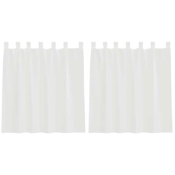 vidaXL Voile Curtains with Loops 2 pcs White 140x140 cm