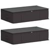 vidaXL Storage Box with Transparent Top Window 2 pcs Anthracite