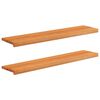 vidaXL Window Sills 2 pcs Light Brown 120 x 30 x 2 cm Solid Beech Wood