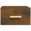 vidaXL Wall-mounted Bedside Cabinet Smoked Oak 35x35x20 cm