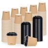 vidaXL Coffee Paper Cups with Lids 120 ml 500 pcs Brown