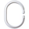 RIDDER Shower Curtain Rings White 49301