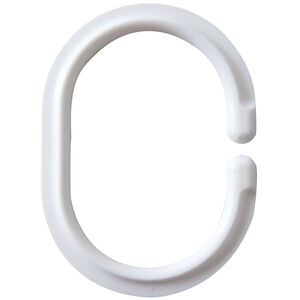 RIDDER Shower Curtain Rings White 49301