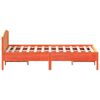 vidaXL Bed Frame without Mattress Wax Brown 135x190 cm Double Solid Wood Pine