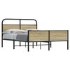 vidaXL Bed Frame without Mattress 135x190 cm Sonoma Oak Engineered Wood