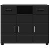 vidaXL Wooden Cabinet Black 88.5 x 30.5 x 73 cm Engineered Wood