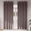 vidaXL Blackout Curtains with Rings 2 pcs Dark Brown 245 x 140 cm