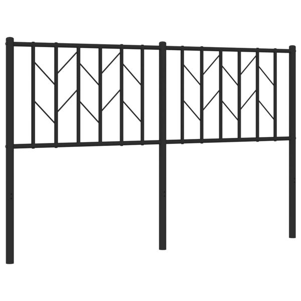 vidaXL Metal Replace Headboard Black 140 cm