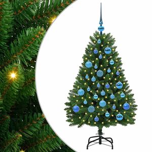 vidaXL Artificial Christmas Tree 120 cm 150 LEDs Warm White Green