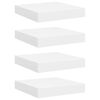 vidaXL Wall Shelf | Set of 4 | White | Honeycomb MDF, Metal | 23 x 23.5 x 3.8 cm