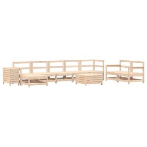 vidaXL 10 Piece Garden Sofa Set Solid Wood Pine