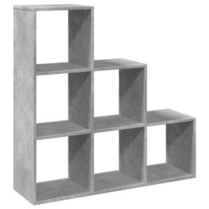 vidaXL Room Divider Bookcase&nbsp;3-Tier&nbsp;Concrete Grey 99x29x99 cm Engineered Wood