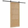 vidaXL Sliding Door Brown 86 x 198.5 cm Solid Pine Wood