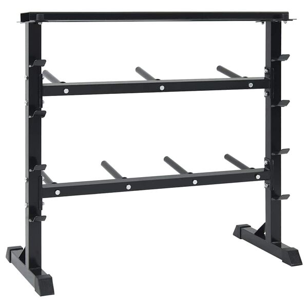 vidaXL Dumbbell Rack Black 99 x 45 x 95.5 cm Powder-coated steel