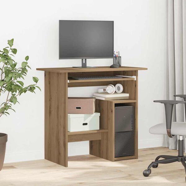 vidaXL Desk Artisan Oak 80x45x74 cm Engineered Wood