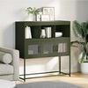 vidaXL Sideboard Olive Green 100.5x39x107 cm Cold-rolled Steel