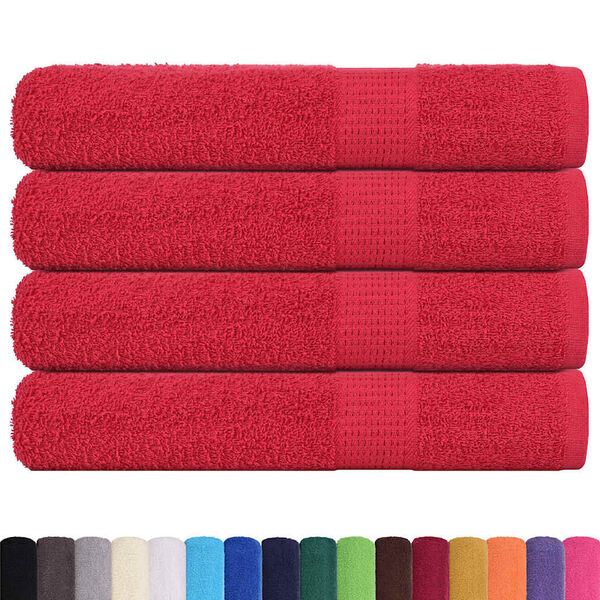 vidaXL Sauna Towels "FROGN" 4 pcs Red 80x200 cm 360 gsm