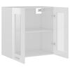 vidaXL Hanging Glass Cabinet Lyon High Gloss White 60x31x60 cm Engineered Wood
