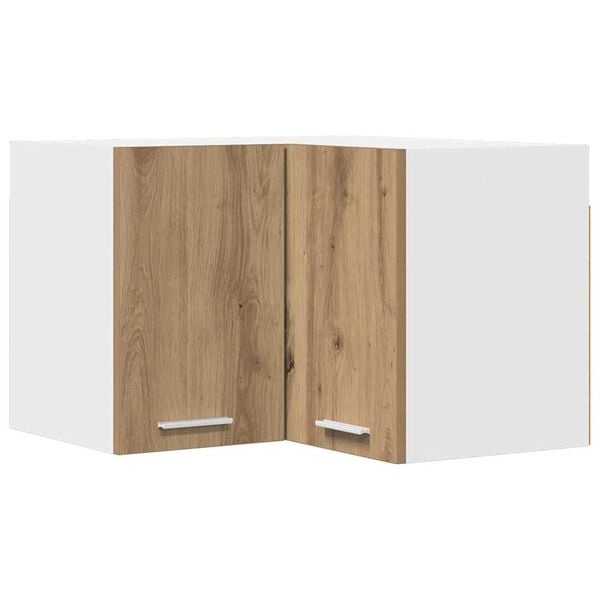 vidaXL Hanging Cabinet Artisan Oak and White 57 x 57 x 40 cm