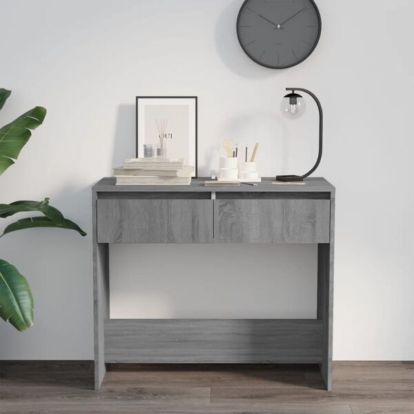 vidaXL Console Table Grey Sonoma 89x41x76.5 cm Engineered Wood