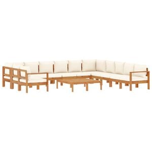 vidaXL 9 Piece Garden Sofa Set with Cushions Solid Wood Acacia