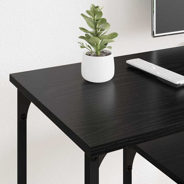 vidaXL TV Cabinet Black Oak 102 x 35 x 45.5 cm