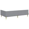 vidaXL Corner Bed Frame with Headboard Light Grey 90 x 200 cm Fabric